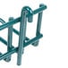 A close up of a green Metro SmartWall G3 small utensil holder with metal hooks.