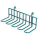 A green Metro SmartWall G3 utensil holder rack with six hooks.