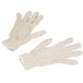 A pair of white Cordova polyester/cotton work gloves.