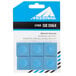 A pack of 6 blue Mizerak pool cue chalks.