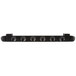 A black hardwood Mizerak wall mount billiard cue rack with four holes.