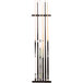 A Mizerak wall mount rack holding pool cues.