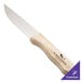 A Walco stainless steel steak knife with a jumbo wood handle.