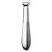 A close-up of a Walco Lancer stainless steel dinner knife with a white handle.