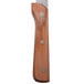 A Walco stainless steel steak knife with a brown Pakka wood handle.
