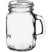 An Acopa mini mason jar with a handle.