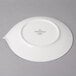 A Villeroy & Boch white porcelain flat plate with a small hole in the middle.