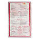 A white Menu Solutions menu board with red and white writing and a red border.