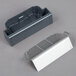 A grey plastic container with a metal lid for a Crathco refrigerated beverage dispenser.