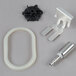 A white oval Crathco beverage dispenser bowl assembly.