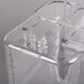 A clear plastic container with a clear lid for a Crathco refrigerated beverage dispenser.