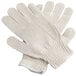 A pair of Cordova medium weight polyester/cotton work gloves with black PVC dotted palms.