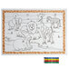 A stack of Hoffmaster Kids Jungle Fun Design Placemats with a coloring page of animals and a giraffe.