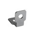 A silver metal Bracket Corner with a hole in the middle.