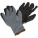 A pair of Cordova gray and black grip gloves on a white background.