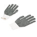 A pair of Cordova work gloves with black and gray dots on a white background.