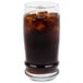 A Libbey Cascade cooler glass filled with soda and ice.