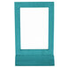 A blue rectangular frame with a white background.