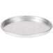 An American Metalcraft Heavy Weight Aluminum Pizza Pan with a silver rim.