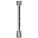 A Metro Super Erecta chrome post for wall mounting with brackets.