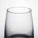 A clear glass with a clear rim.