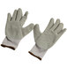 A pair of Cordova Cor-Grip II gloves with gray crinkle latex palms on a white background.