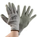 Cordova Cor-Grip II large gloves with gray crinkle latex palms.