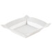 A CAC Times Square bright white square china soup plate.