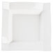 A white square CAC Times Square soup plate with a white border.