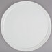 An American Metalcraft white ceramic pizza serving tray with a circular rim.