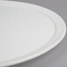 An American Metalcraft white ceramic pizza serving tray with a rim.