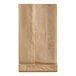 A brown paper bag with a clear plastic window.