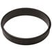 A black rubber ring with a white background.