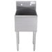 An Advance Tabco stainless steel utility sink with legs.