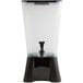 A Choice black plastic beverage dispenser with a black handle.