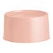 A round, rose-colored plastic base designed for supporting 3 and 6 gallon beverage dispensers.