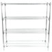 A chrome Metro wire shelving unit with four shelves.