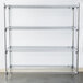 A chrome Metro wire shelving unit with four shelves.