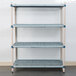 A MetroMax Q metal shelving unit with three shelves.