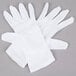 A pair of Cordova white stretch nylon inspector's gloves.