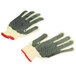 A pair of Cordova heavy duty work gloves with white dots on a white background.