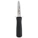 A Choice Boston Style Oyster Knife with a black handle and guard.