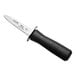 A Boston style oyster knife with a 3-inch stainless steel blade, guard, and a black handle.