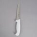 A Choice boning knife with a white handle.