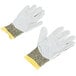 A pair of Cordova Power-Cor Max heavy duty work gloves with yellow and white trim on a white surface.