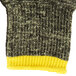 A close up of Cordova Power-Cor Max cut resistant gloves with black and yellow knit.