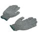 A pair of Cordova gray warehouse gloves with two-sided criss-cross PVC coating on a white background.