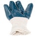 A blue Cordova glove with a white jersey lining.