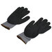 A pair of black Cordova Conquest Plus gloves with black Nitrile dots and palm coating.