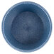 A blue plastic HS Inc. ramekin.